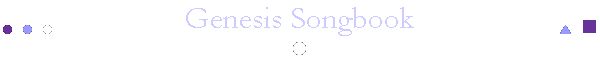 Genesis Songbook